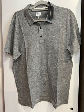 rag & bone Men's Heather Gray Polo Shirt